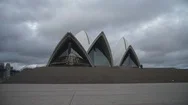 People Walking By The Closed Sydney Opera House During The Corona Virus Stock Footage