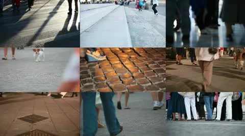 People walking composition Stock Footage 11675641