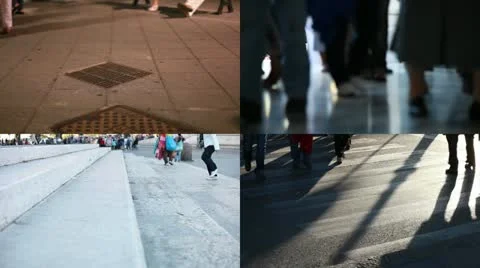 People walking composition Stock Footage 11676745