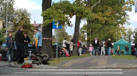 People walking, crowd Stock Footage 12255970