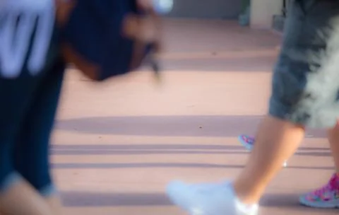 People walking in a crowd Stock Photos