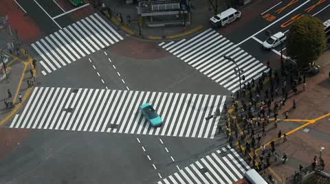 People Walking Crowd Rush Hour Commuter Commuting Urban Crowded Street Tokyo Day Stock Footage 12426746