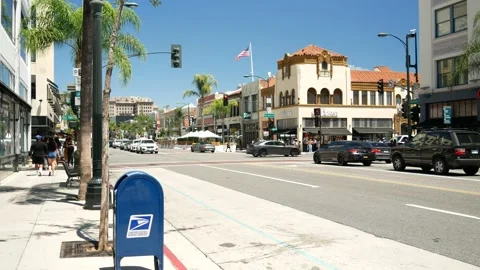 People Walking Crowds Traffic Pasadena California USA 스톡 동영상 155607012