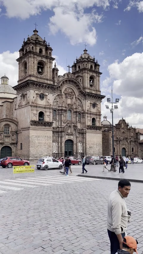 People Walking in Cusco Stock Footage 297619436