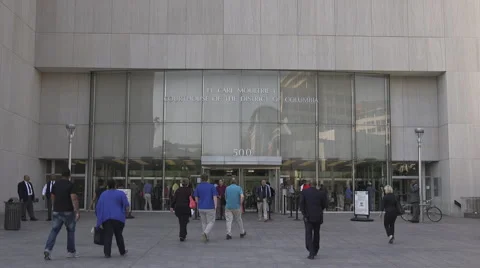 People Walking into DC Courthouse Stock Footage 65529665