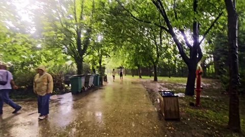 People walking down a path. Stock Footage 284672287