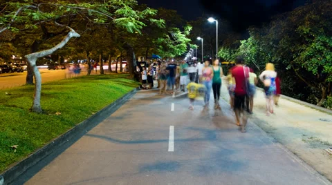People walking down the runway Stock Footage 35614302