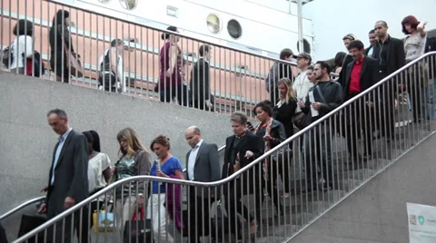 People walking down the stairs. Stock Footage 34377849
