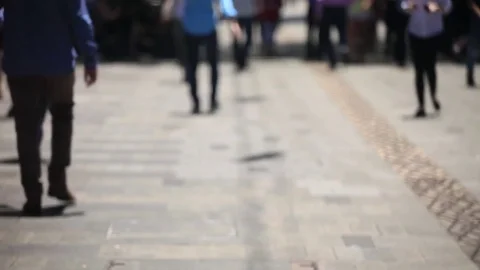 People walking down street. Stock Footage 81882569