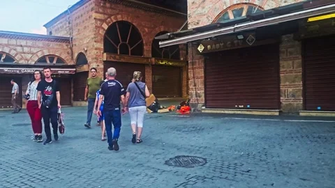 People walking down the street. Video stock 282999550