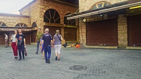 People walking down the street. Video stock 284673660