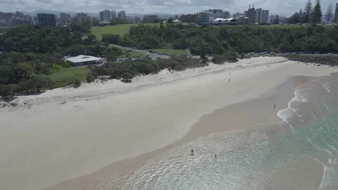 People Walking At Duranbah Beach With Eb... | Stock Video | Pond5