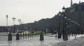People walking in European city center, traffic on the road, beautiful cityscape HD Footage