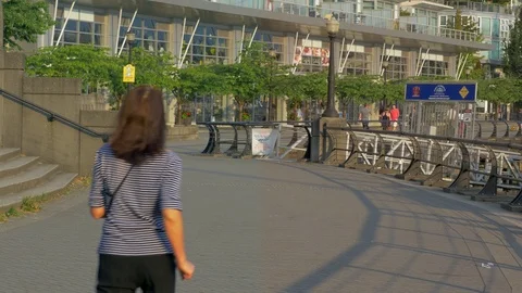 People walking for exercise on seaside. Video stock 93100619