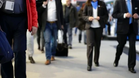 People walking on a fair Stock Footage 83161350
