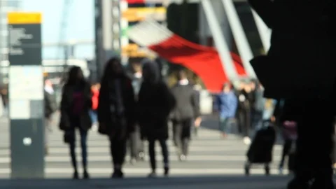 People Walking Stock Footage 90982642
