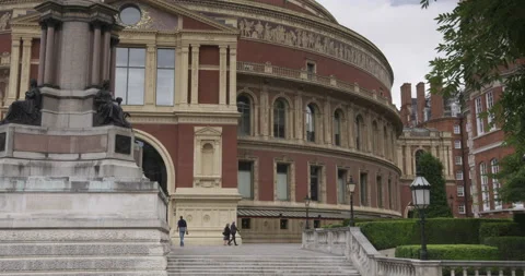 PEOPLE WALKING IN FRONT OF THE ALBERT HALL Stock Footage 140224625