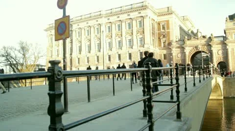 People walking in Gamla Stan Stock-Footage 10854217