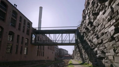 People Walking Georgetown Canal Stock Footage 155755694