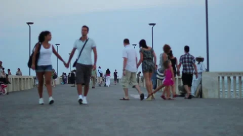 People Walking - Happy couple Stock Footage