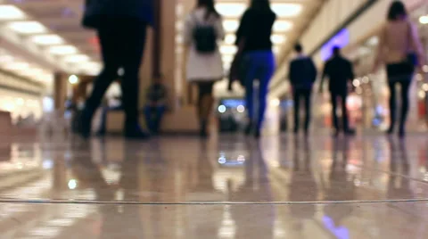 People walking in the hypermarket Stock Footage 61150921