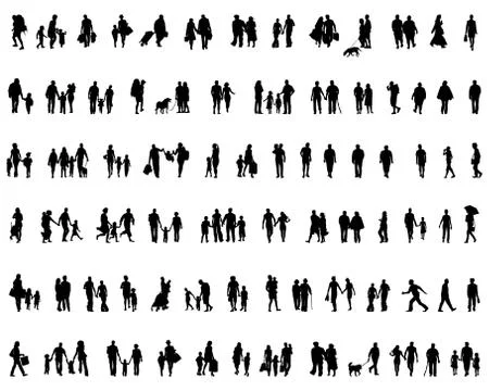 People walking Stock Illustration