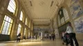 People walking inside the Sao Bento Train Station in Porto 4k or 4k+ Resolution