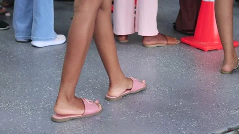 People walking in a line Stock Footage 338411434