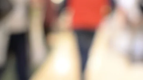 People walking in a mall, blurred. Stock Footage 121617128