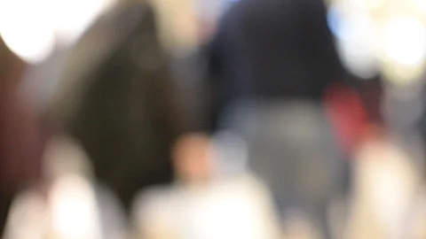 People walking in a mall, blurred. Stock Footage 121617206