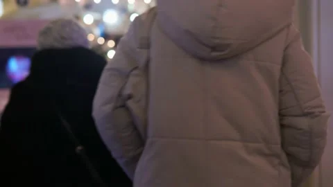 People walking in the mall video out of focus Stock Footage 230147459
