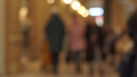People walking in the mall video out of focus 스톡 동영상 230148006