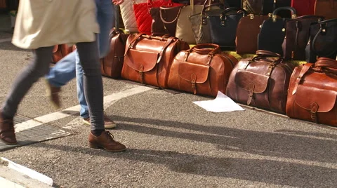 People walking at market. Stock Footage 44019848