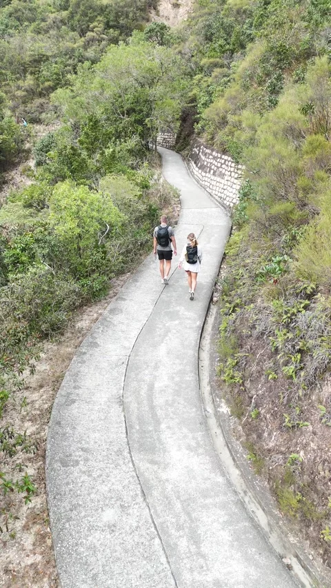 People Walking - Mountain Trail Stock Footage 277491280