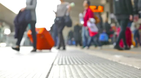 People walking next to the airport Stock Footage 44692968