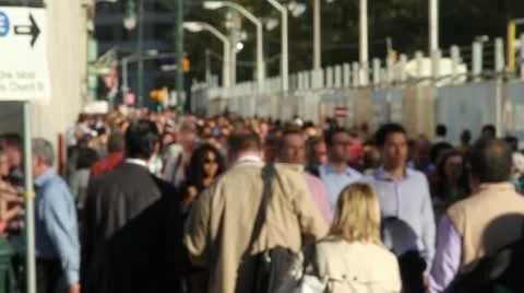 People Walking NYC Slow Motion Stock Footage