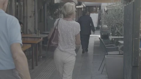 People walking in Paphos, Cyprus 動画素材 344056294