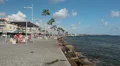 People walking in Paphos embankment, Cyprus HD Footage