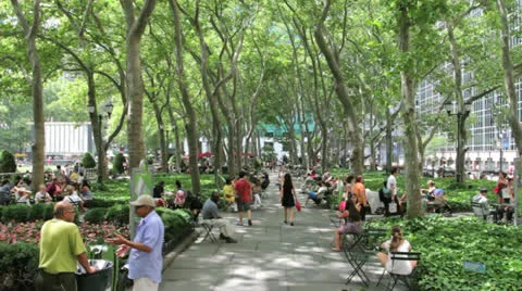 People Walking in the Park Stock Footage 25770281
