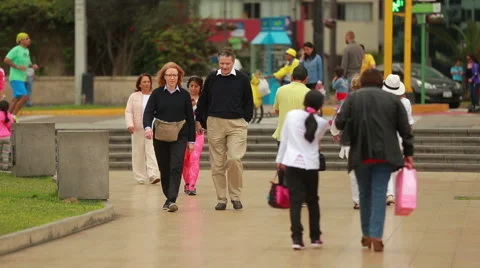 People walking in the park Stock Footage 63906226
