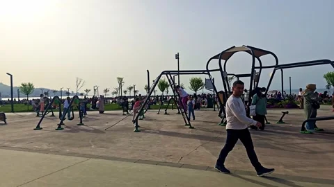 People walking in the park Stock Footage 277116022