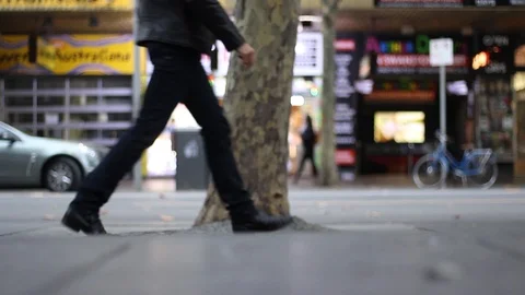 People Walking Past Stock Footage 89870121