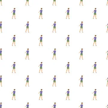 People walking pattern showing lifestyle movement and repetition Stock Illustration
