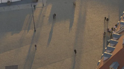 People walking on the pavement Stock Footage 64546842