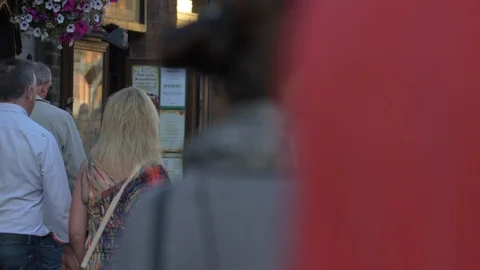 People walking on a pedestrian area Video stock 86507809