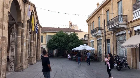 People walking in Phaneromeny Square Stock-Footage 90745809