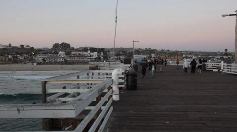 People Walking on the Pier Video stock 53135779
