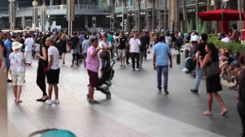 People walking on promenade Video stock 75843525