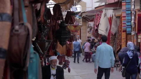 People walking in Rabat, Morocco Video stock 76846499