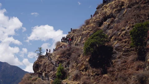 People walking on the rail Video stock 304366045